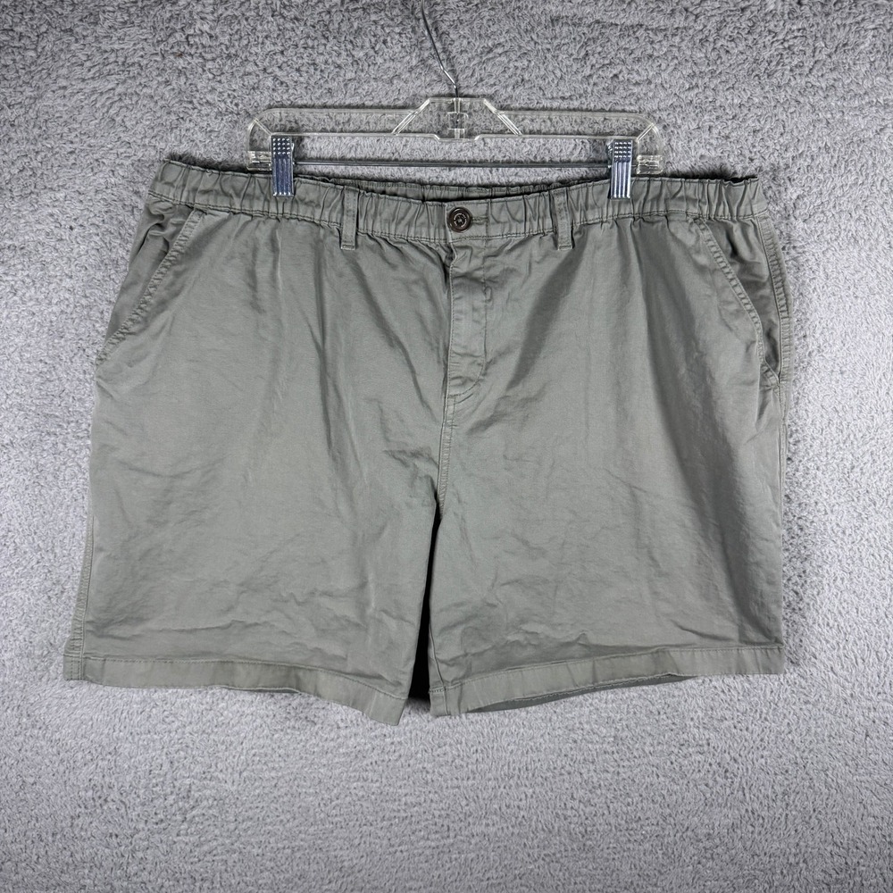 Chubbies Everywear Shorts Mens XXXL Olive Green Elastic Waist Cotton Stretch